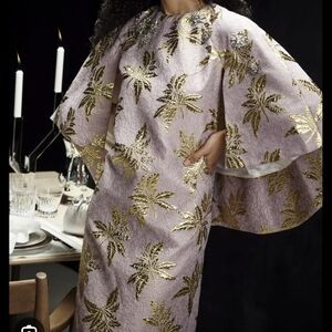 Dice Kayek Light Purple & Gold Brocade Maxi Dress Couture  FR 38 – NWT